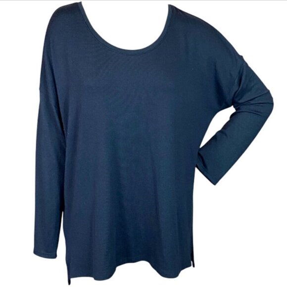 Bundle of 2 Banana Republic Long Sleeve Tee Tops  XL Burgundy & Black #350D - Picture 4 of 10